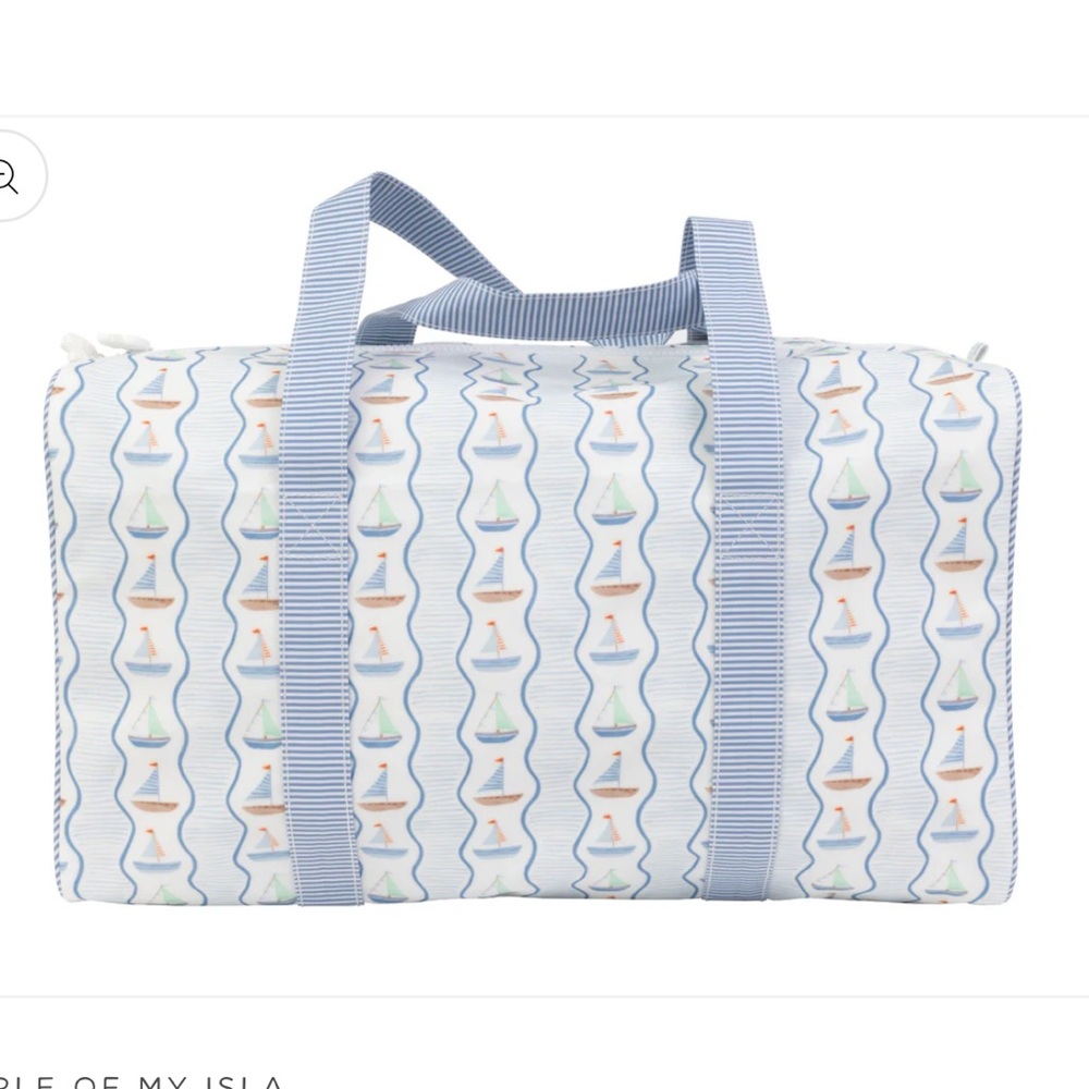 Apple of my Isle Duffle Bag - Sailboats